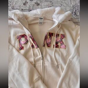 VSPINK Faux fur hoodie lined sweater new